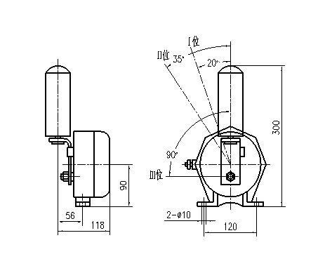JPC-3A膠帶跑偏_跑偏檢測(cè)器KBW-220P防爆兩級(jí)跑偏開關(guān)